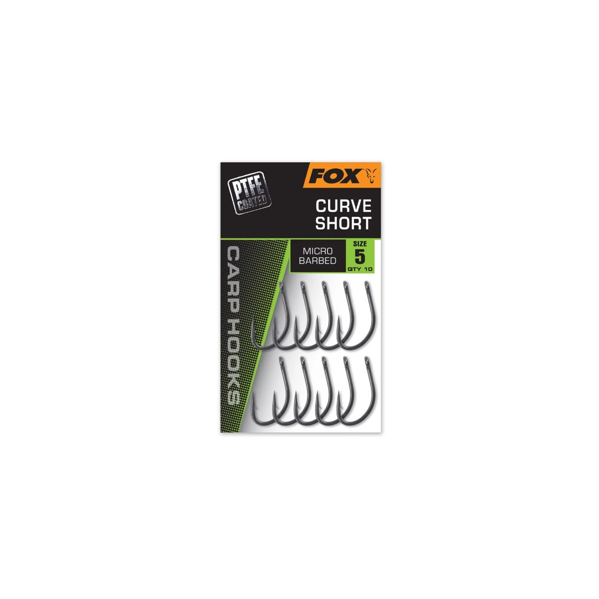 Haczyki Curve Fox Short PTFE hak8 10szt. Haczyki Curve Fox Short PTFE hak8 10szt.