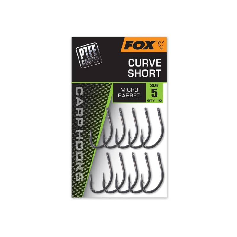 Haczyki Curve Fox Short PTFE hak8 10szt. Haczyki Curve Fox Short PTFE hak8 10szt.