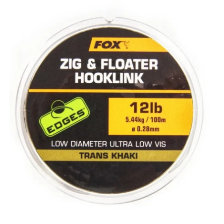 Materiał przyponowy Fox EDGES™ Zig & Floater Hooklink 100m / 0,28mm / 12lb Materiał przyponowy Fox EDGES™ Zig & Floater Hooklink 100m / 0,28mm / 12lb