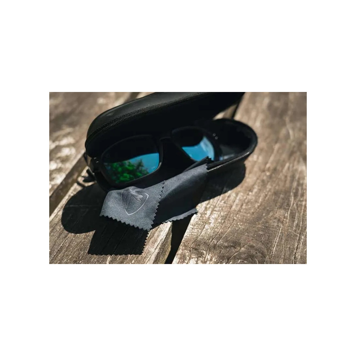 Okulary Fox Rage Transparent Black Brown Lens Mirror Blue Eyewear