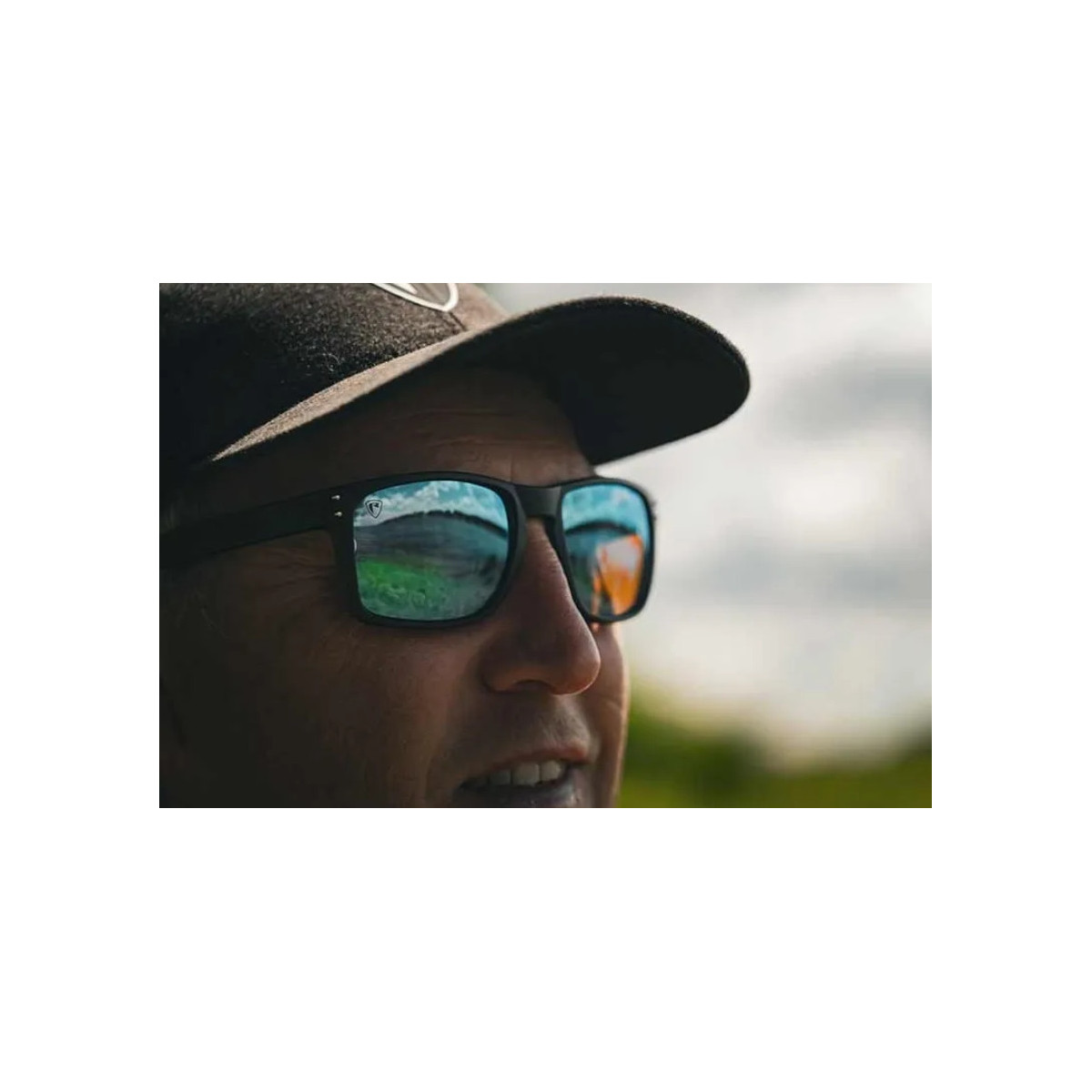 Okulary Fox Rage Transparent Black Brown Lens Mirror Blue Eyewear