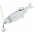 System do zbrojenia martwej rybki DAM Madcat Golf Ball Jig System Anti Snag 140+180g System do zbrojenia martwej rybki DAM Madcat Golf Ball Jig System Anti Snag 140+180g
