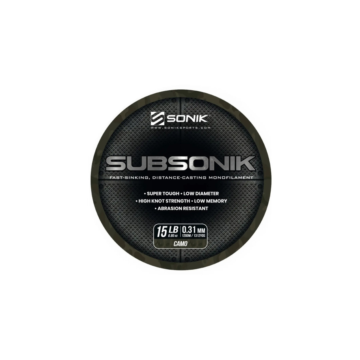 Żyłka Sonik Subsonik Mono Line Camo 1200m / 0,31mm / 15lb Żyłka Sonik Subsonik Mono Line Camo 1200m / 0,31mm / 15lb