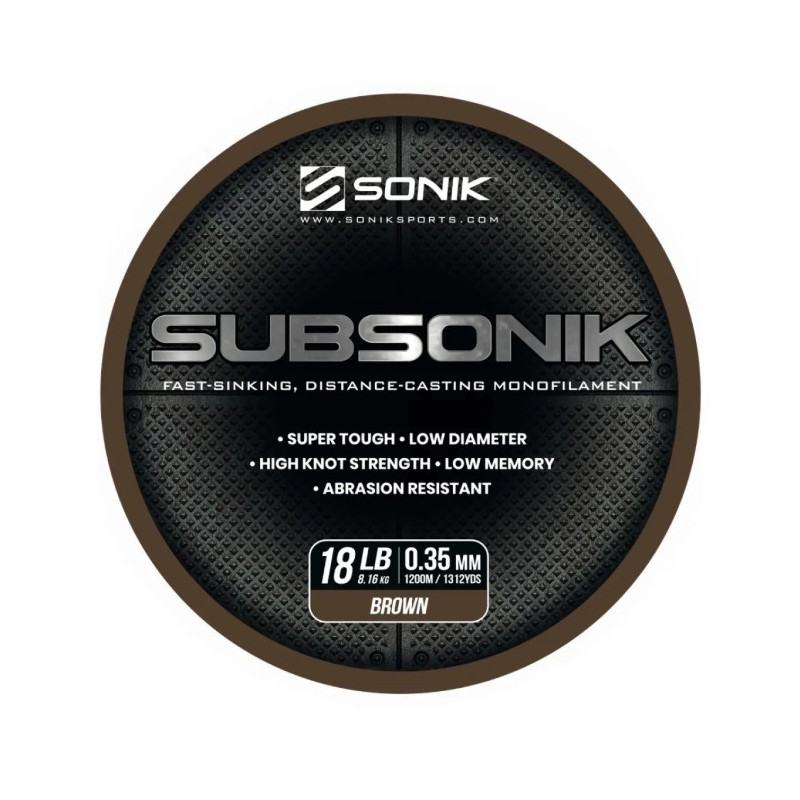 Żyłka Sonik Subsonik Mono Line 1200m / 0,35mm / 18lb / Brown