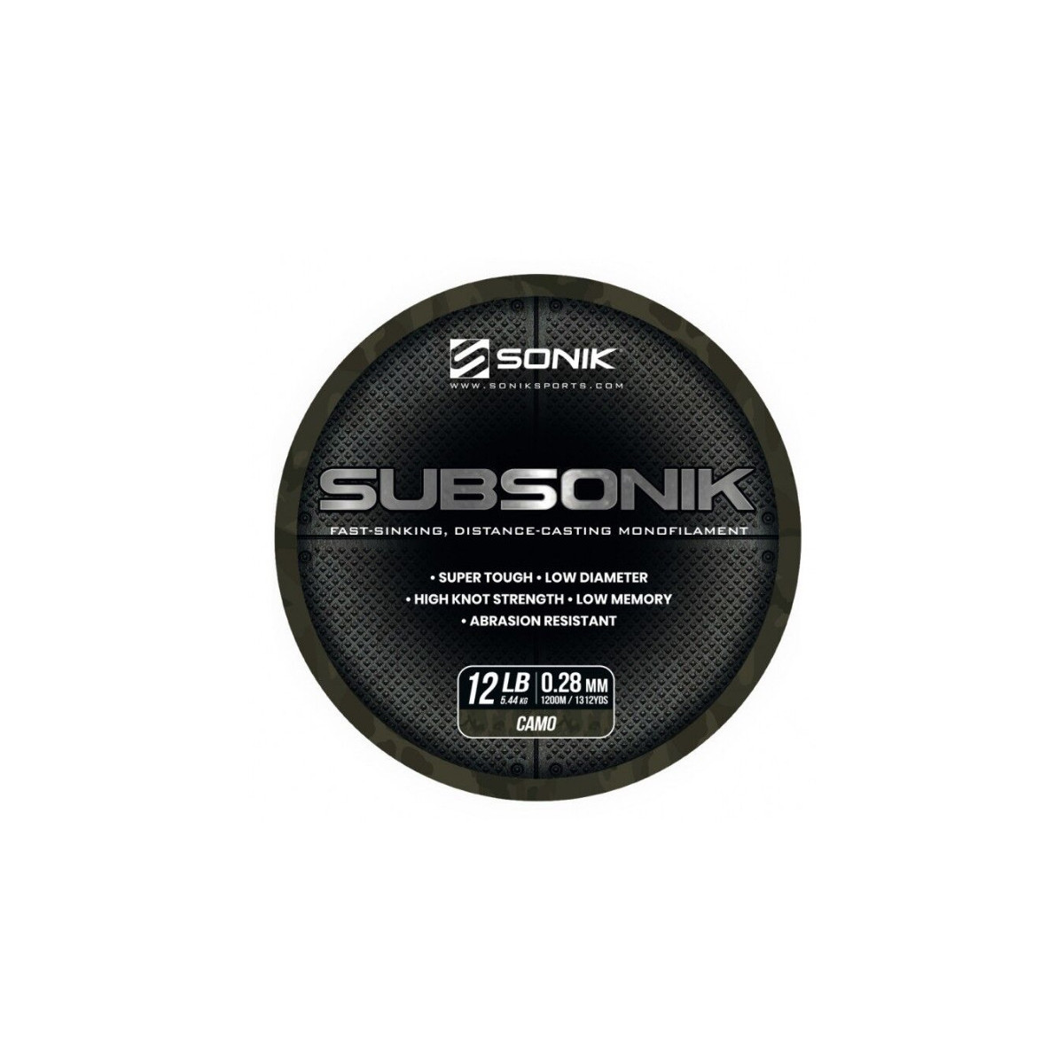 Żyłka Sonik SUBSONIK 1200m / 0,28mm / 12lb / camo