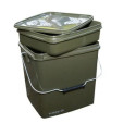 Wiadro Kwadratowe z Tacką Trakker Olive Square Container inc. Tray 13L