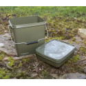 Wiadro Kwadratowe z Tacką Trakker Olive Square Container inc. Tray 13L