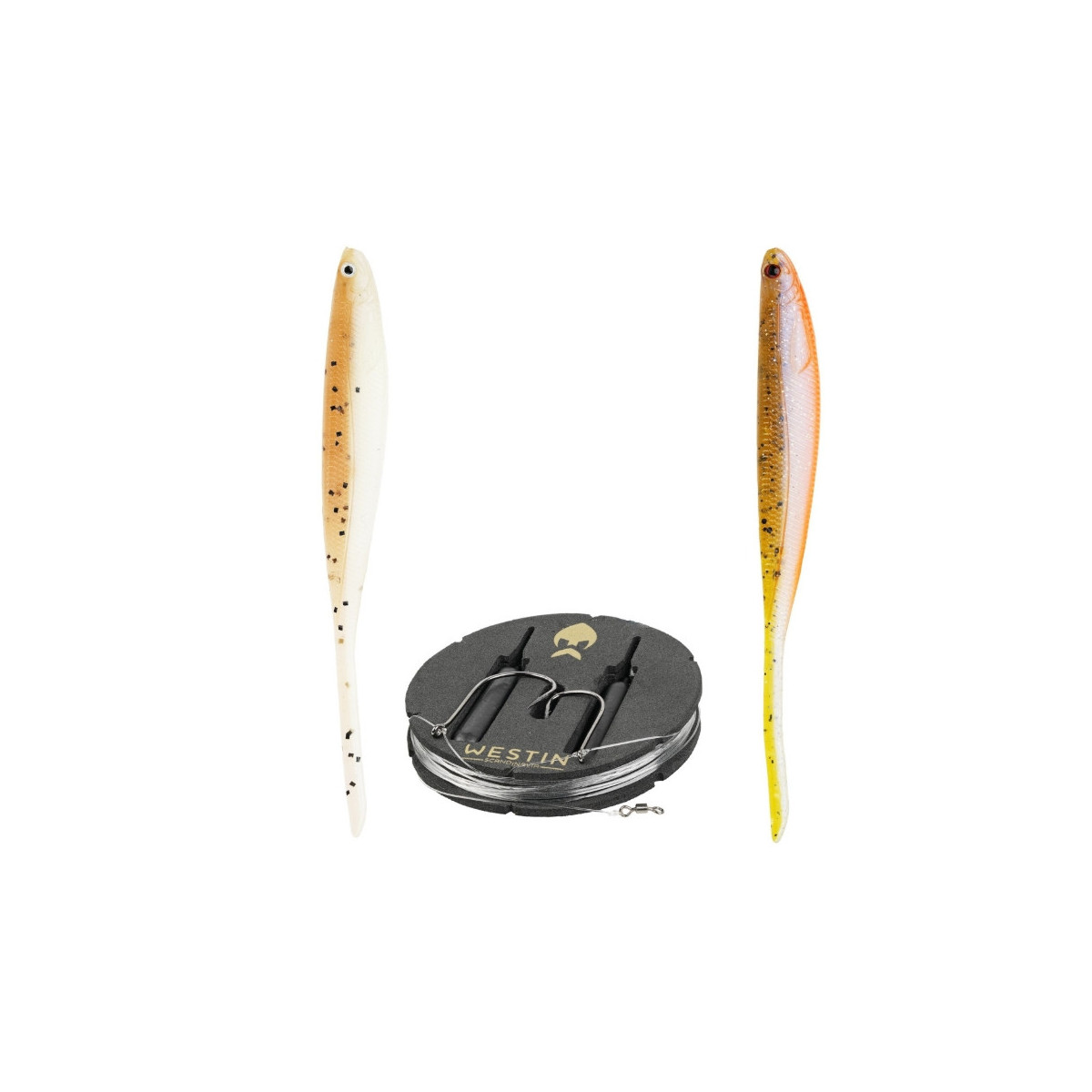 Zestaw Westin Dropshot Rig Kit ShadTeez Pin-Tail 11cm/14g - Clear Water Mix Zestaw Westin Dropshot Rig Kit ShadTeez Pin-Tail 11cm/14g - Clear Water Mix