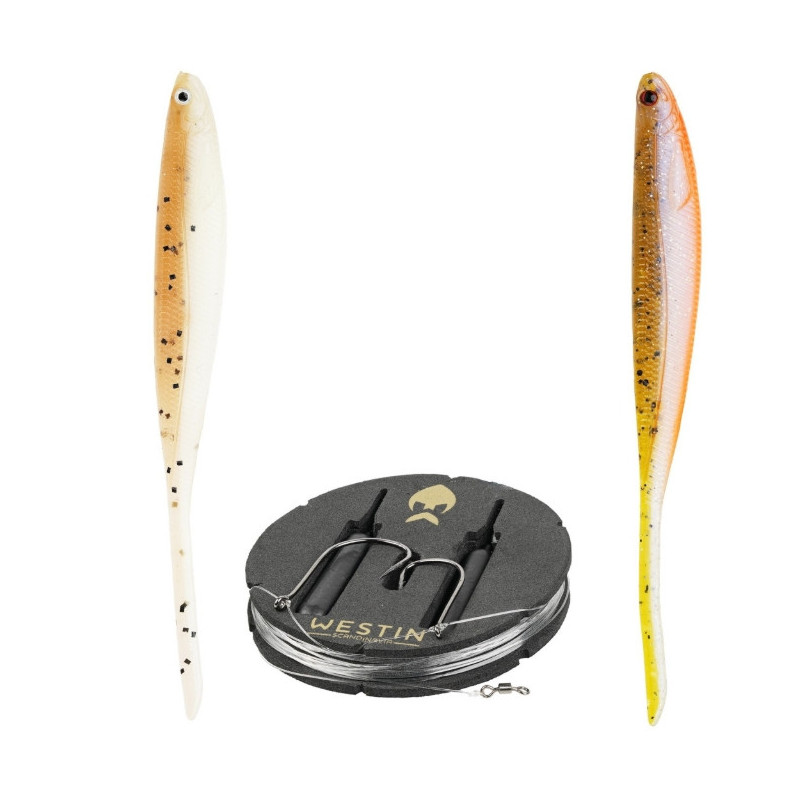 Zestaw Westin Dropshot Rig Kit ShadTeez Pin-Tail 11cm/14g - Clear Water Mix Zestaw Westin Dropshot Rig Kit ShadTeez Pin-Tail 11cm/14g - Clear Water Mix