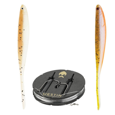Zestaw Westin Dropshot Rig Kit ShadTeez Pin-Tail 11cm/14g - Clear Water Mix Zestaw Westin Dropshot Rig Kit ShadTeez Pin-Tail 11cm/14g - Clear Water Mix