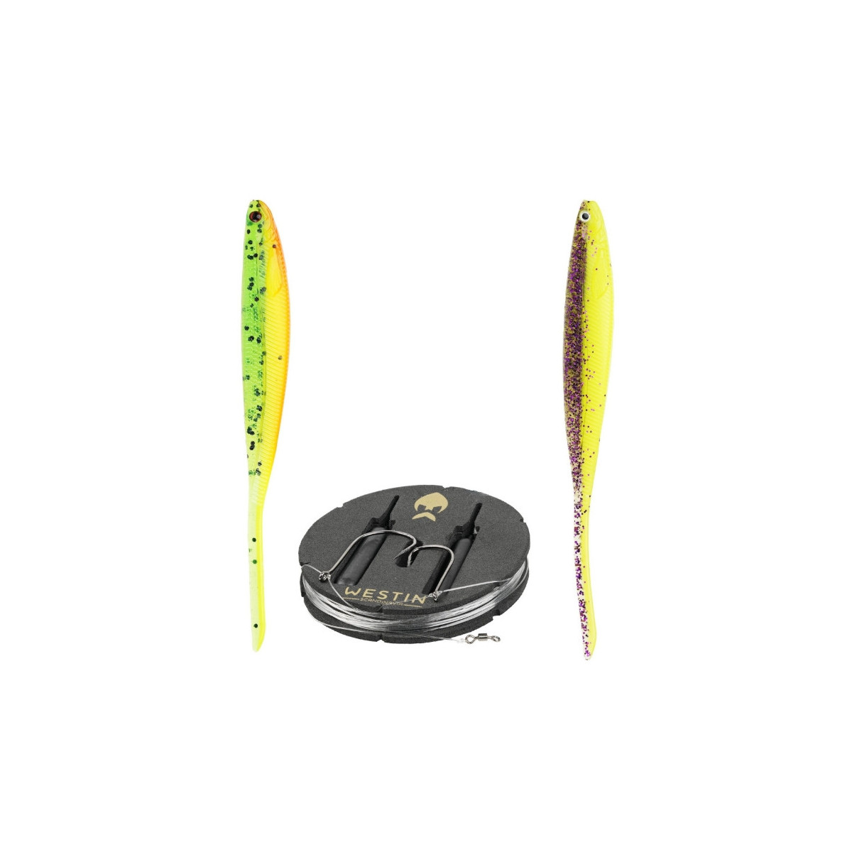 Zestaw Westin Dropshot Rig Kit ShadTeez Pin-Tail 11cm/14g - Dark Water Mix Zestaw Westin Dropshot Rig Kit ShadTeez Pin-Tail 11cm/14g - Dark Water Mix
