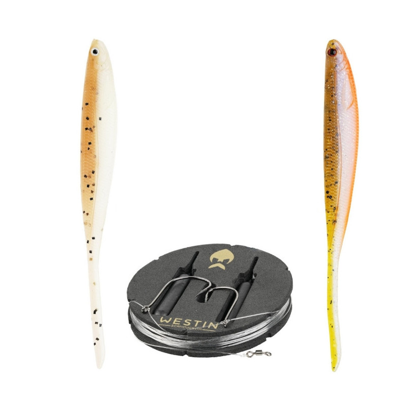Zestaw Westin Dropshot Rig Kit ShadTeez Pin-Tail 8cm / 10g - Clear Water Mix