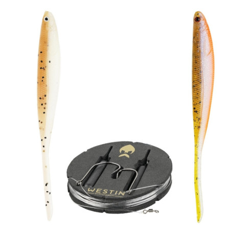 Zestaw Westin Dropshot Rig Kit ShadTeez Pin-Tail 8cm / 10g - Clear Water Mix