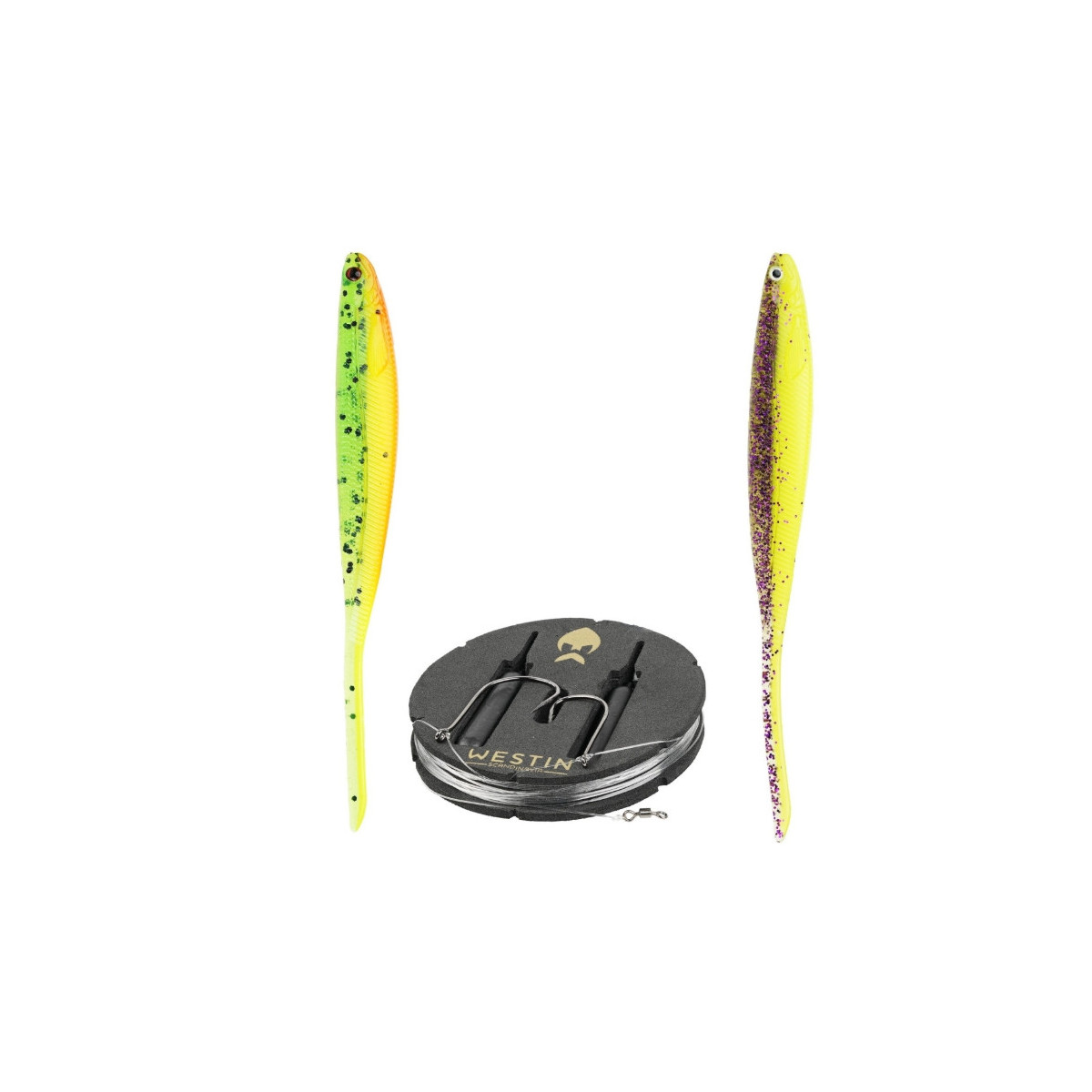 Zestaw Westin Dropshot Rig Kit ShadTeez Pin-Tail 8cm/10g - Dark Water Mix Zestaw Westin Dropshot Rig Kit ShadTeez Pin-Tail 8cm/10g - Dark Water Mix