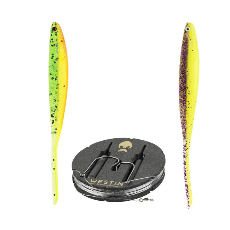 Zestaw Westin Dropshot Rig Kit ShadTeez Pin-Tail 8cm/10g - Dark Water Mix Zestaw Westin Dropshot Rig Kit ShadTeez Pin-Tail 8cm/10g - Dark Water Mix