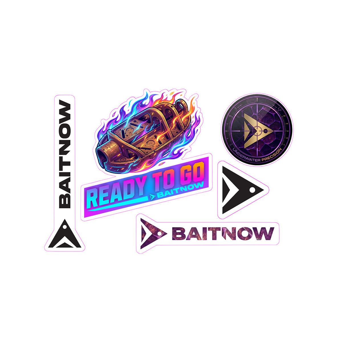 Wlepy wędkarskie Mikado BAITNOW ZESTAW NR 2