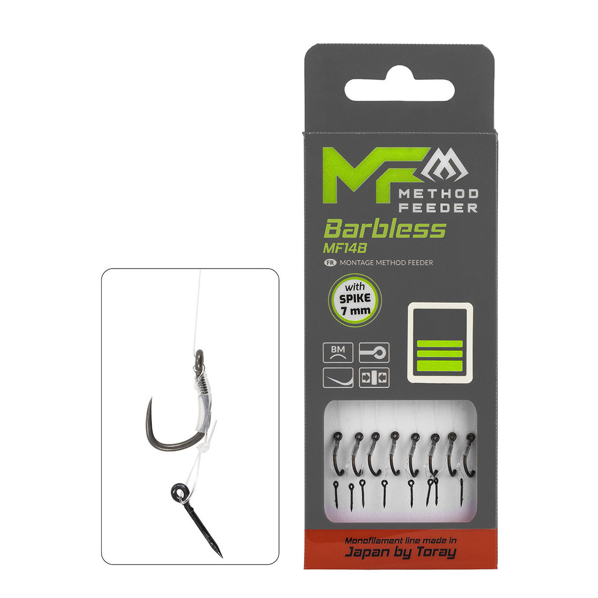 Przypon MF Mikado MF14 Z IGŁĄ hak14 bez zadziora / żyłka: 0.18mm/10cm Przypon MF Mikado MF14 Z IGŁĄ hak14 bez zadziora / żyłka: 0.18mm/10cm