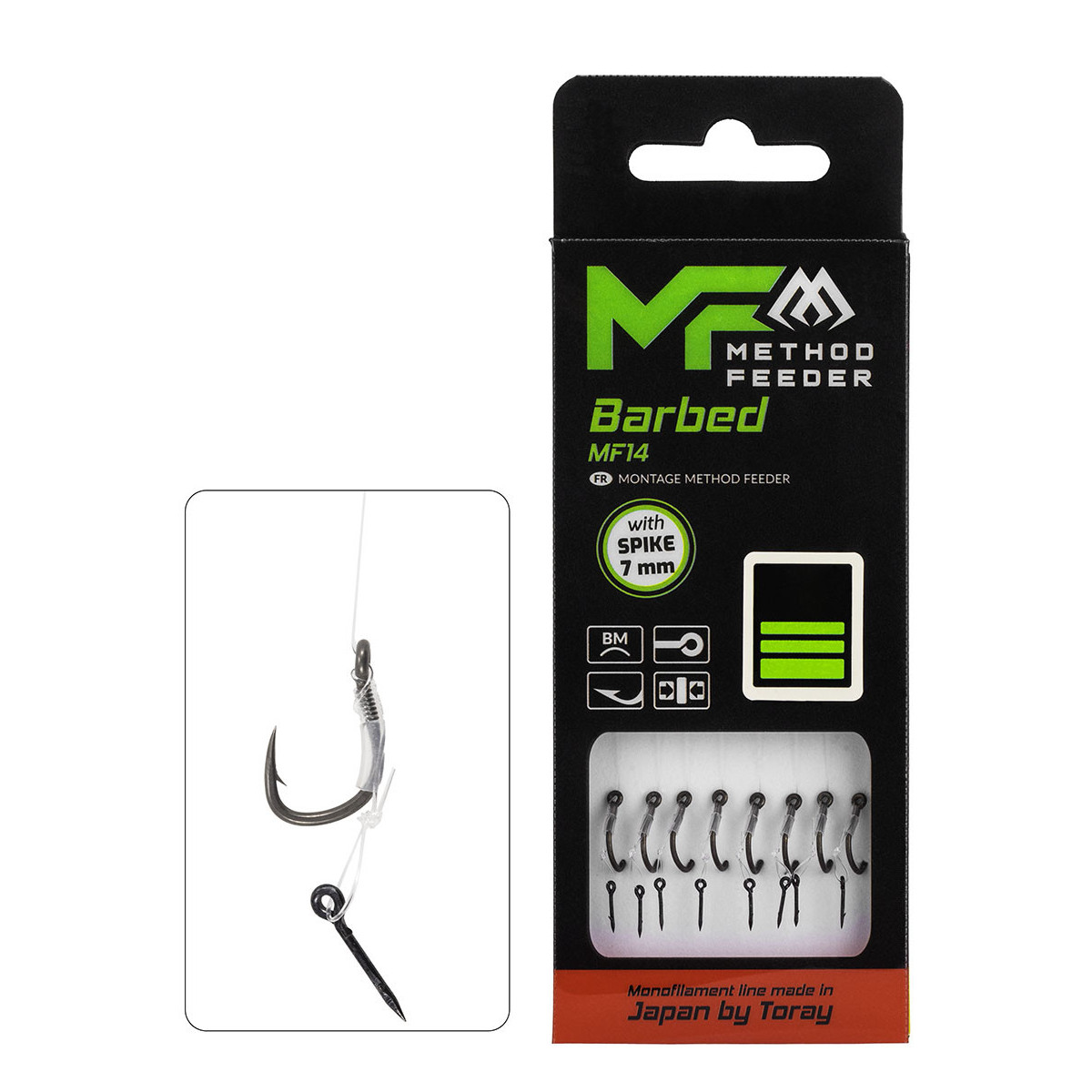 Przypon MF Mikado MF14 Z IGŁĄ hak14 z zadziorem / żyłka: 0.18mm/10cm