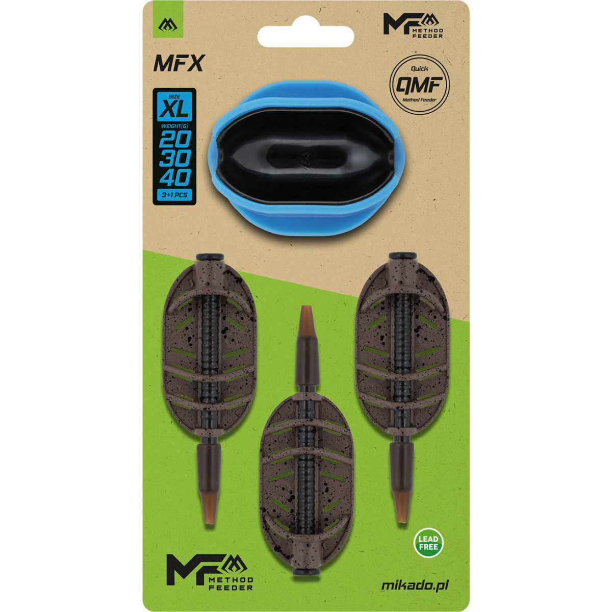 Koszyczek Mikado METHOD FEEDER MFX - Q.M.F. roz.XL 20+30+40g + FOREMKA Koszyczek Mikado METHOD FEEDER MFX - Q.M.F. roz.XL 20+30+40g + FOREMKA