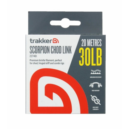 Sztywny materiał przyponowy Trakker Scorpion Chod Link 20m / 30lb / 13,60kg