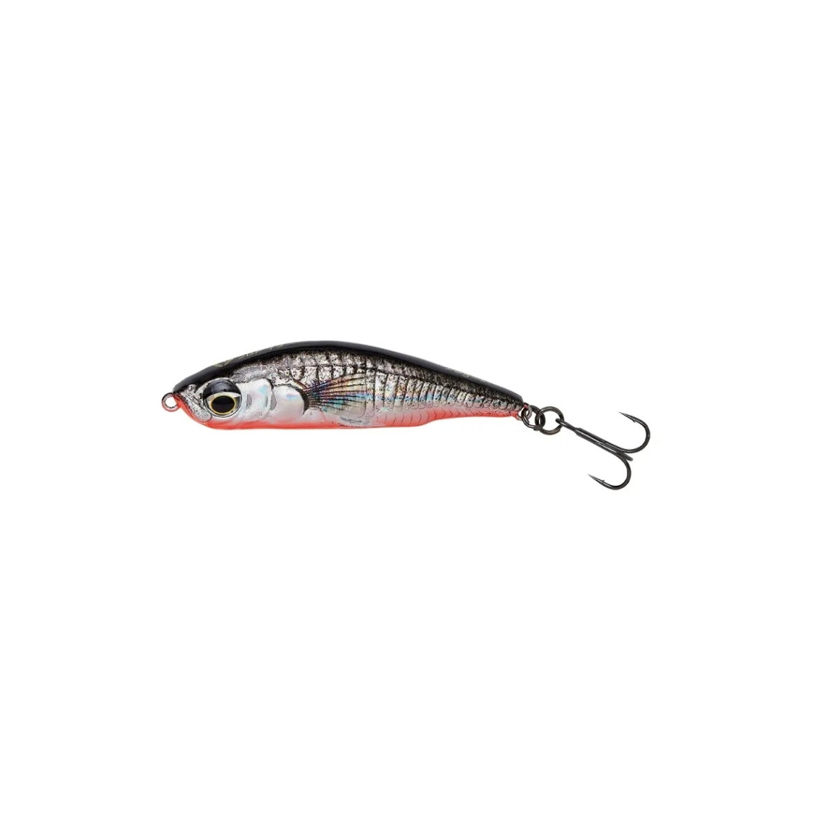 Wobler 3D STICKLEBAIT PENCIL sinking 6.5cm - black red Wobler 3D STICKLEBAIT PENCIL sinking 6.5cm - black red