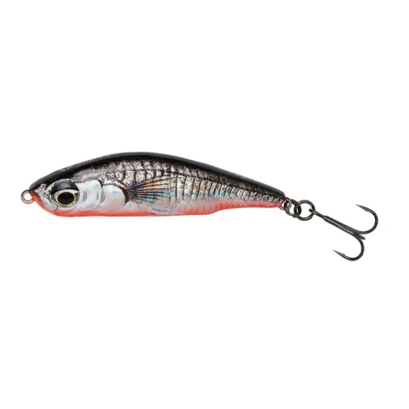 Wobler 3D STICKLEBAIT PENCIL sinking 6.5cm - black red Wobler 3D STICKLEBAIT PENCIL sinking 6.5cm - black red