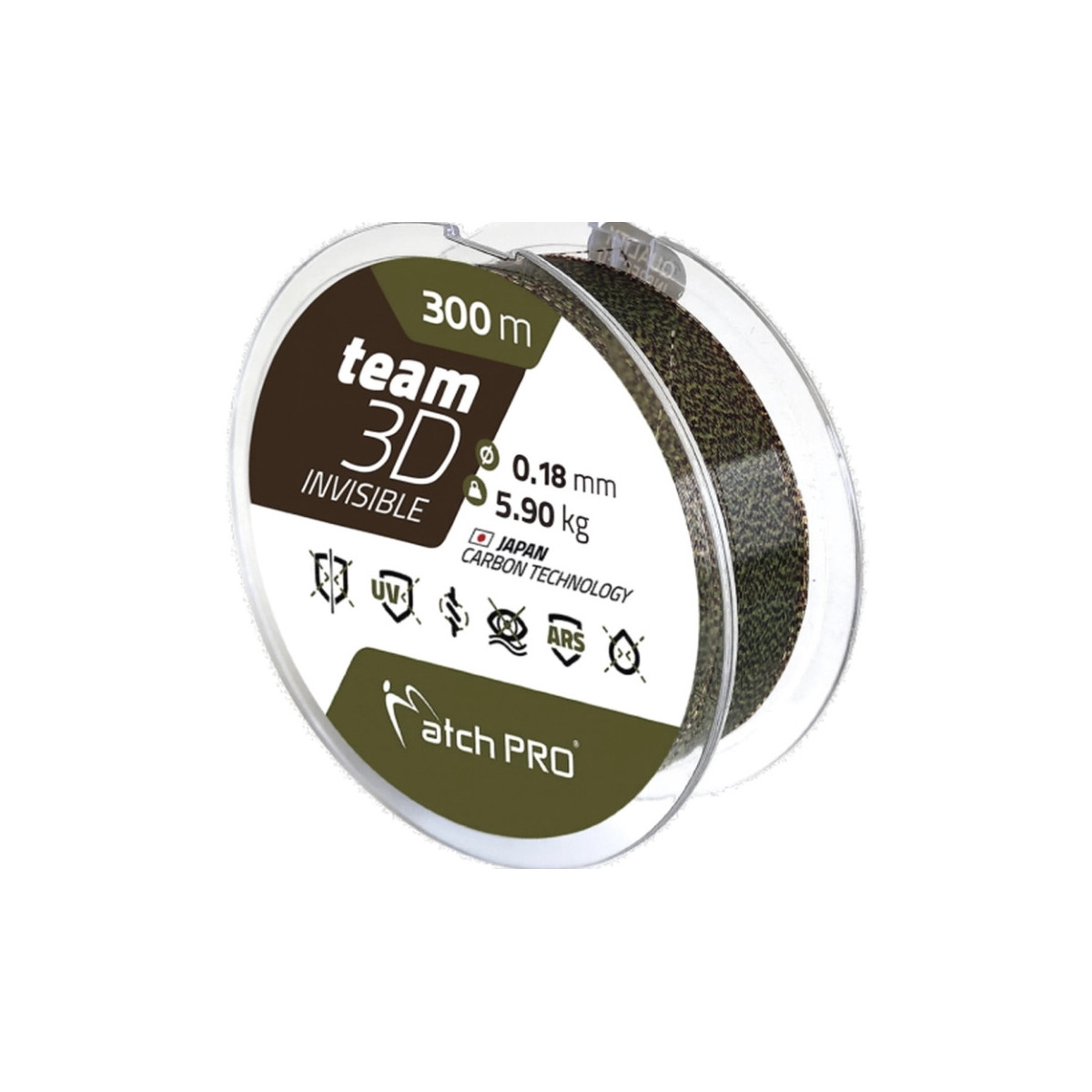 Żyłka Team Matchpro 3D INVISIBLE 300m / 0,25mm Żyłka Team Matchpro 3D INVISIBLE 300m / 0,25mm