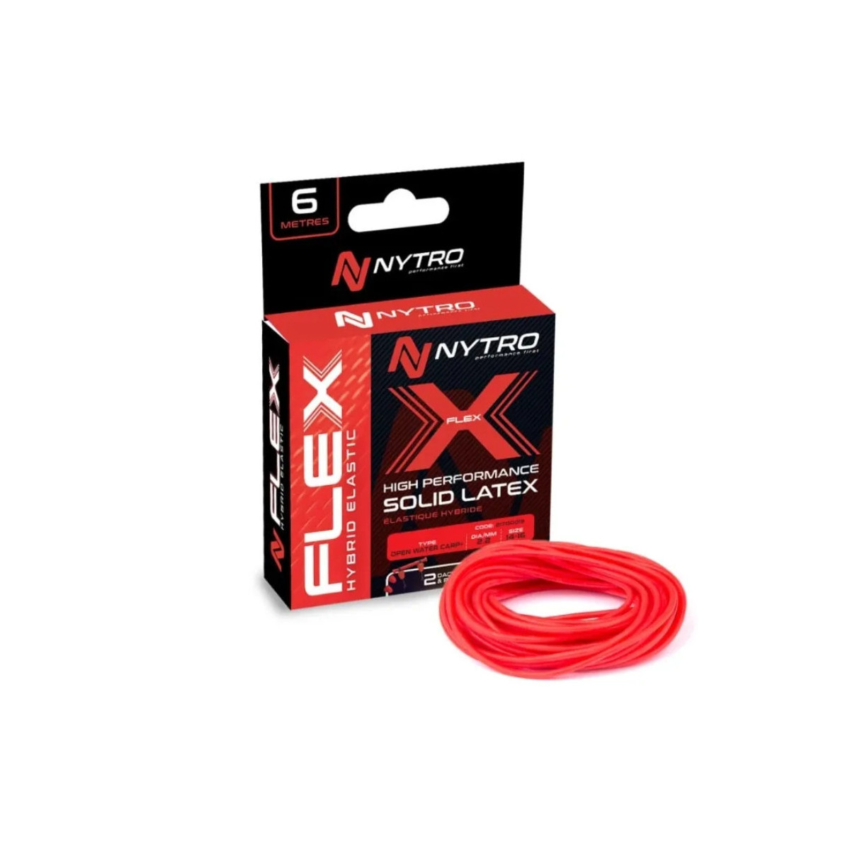 Amortyzator Nytro Flex Elastic 6m roz.14-16 / 2,2mm - Bright Red
