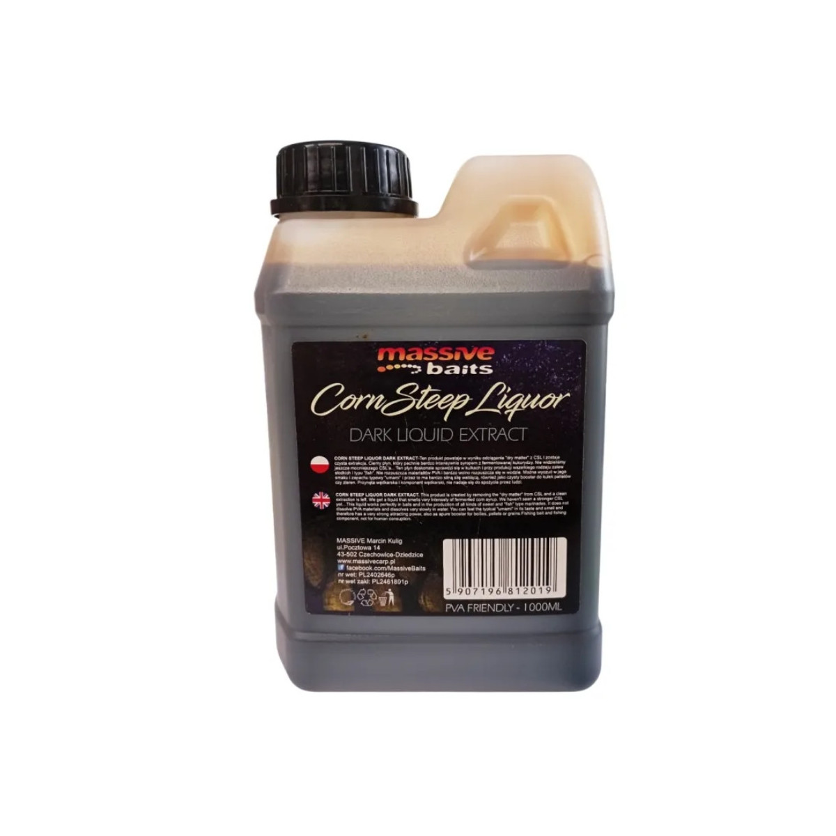 Liquid Massive Baits CSL 1000ml - Dark Extract Liquid Massive Baits CSL 1000ml - Dark Extract