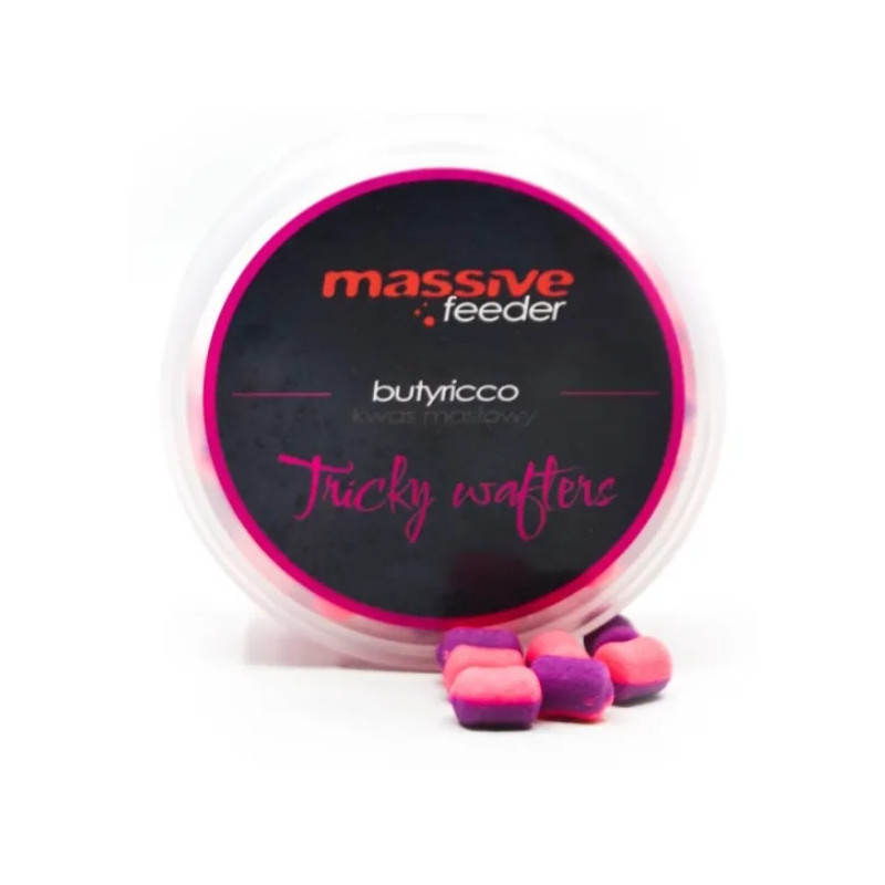 Wafters MASSIVE FEEDER Tricky Wafters 50ml 7x10mm - Butyricco Wafters MASSIVE FEEDER Tricky Wafters 50ml 7x10mm - Butyricco