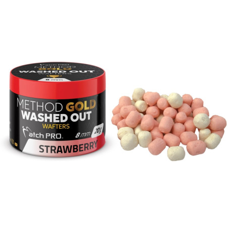 Kulki METHOD GOLD WAFTERS WASHED OUT 20g 8mm - STRAWBERRY Kulki METHOD GOLD WAFTERS WASHED OUT 20g 8mm - STRAWBERRY