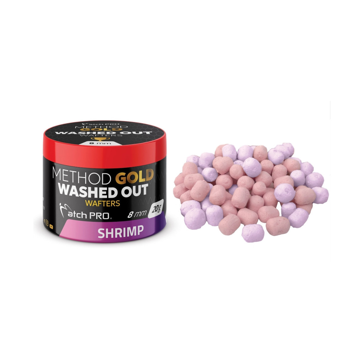 Kulki METHOD GOLD WAFTERS WASHED OUT 20g 8mm - SHRIMP Kulki METHOD GOLD WAFTERS WASHED OUT 20g 8mm - SHRIMP