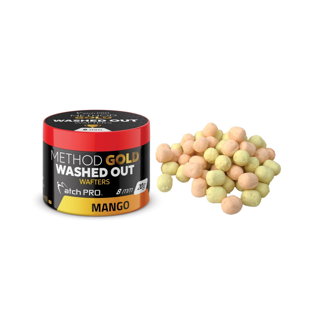 Kulki METHOD GOLD WAFTERS WASHED OUT 20g 8mm - MANGO Kulki METHOD GOLD WAFTERS WASHED OUT 20g 8mm - MANGO