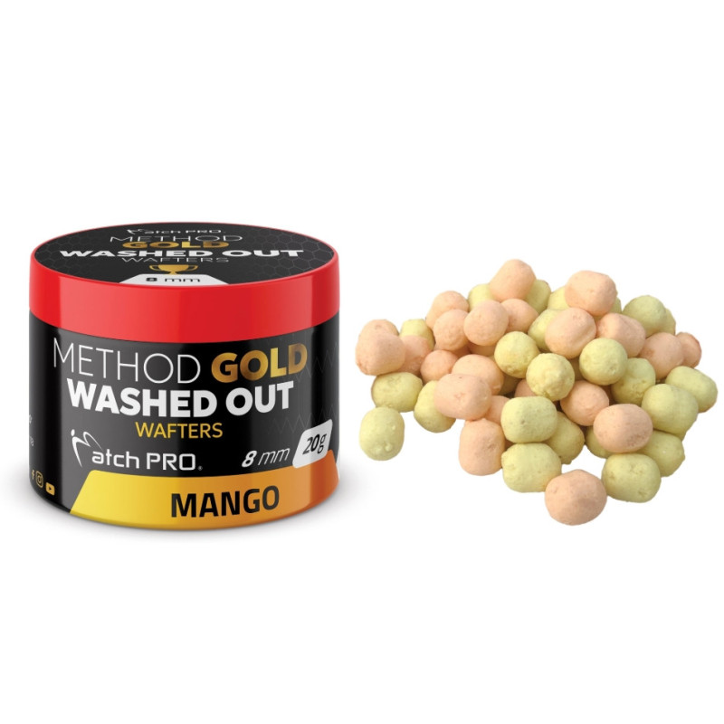 Kulki METHOD GOLD WAFTERS WASHED OUT 20g 8mm - MANGO Kulki METHOD GOLD WAFTERS WASHED OUT 20g 8mm - MANGO