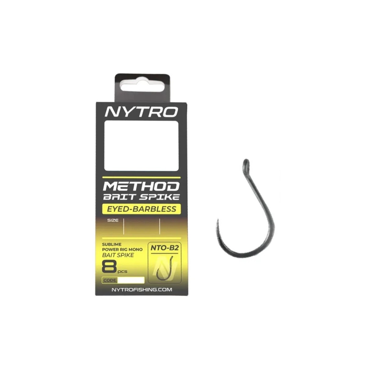 Przypon Nytro NTO-B2 Barbless Method Bait Spike Ready Tied Rigs 10cm / 0,19mm / hak14