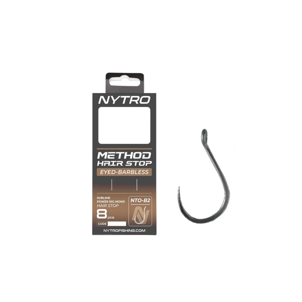 Przypon Nytro NTO-B2 Barbless Method Hair-Stop Ready Tied Rigs 10cm / 0,23mm / hak10