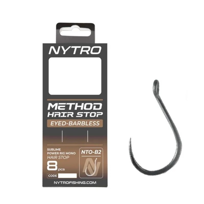 Przypon Nytro NTO-B2 Barbless Method Hair-Stop Ready Tied Rigs 10cm / 0,19mm / hak14