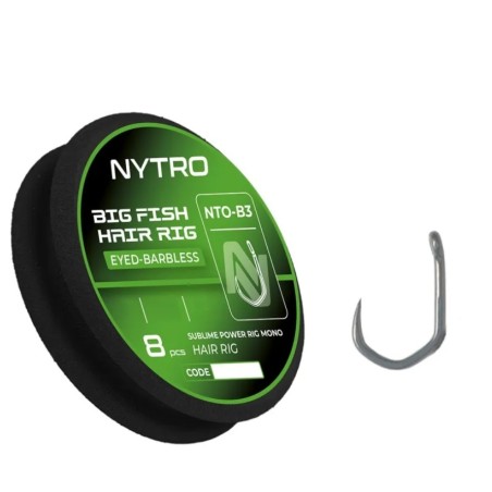 Przypon Nytro NTO-B3 Barbless Big Fish Mono Hair Ready Tied Rigs 25cm / 0,25mm / hak12