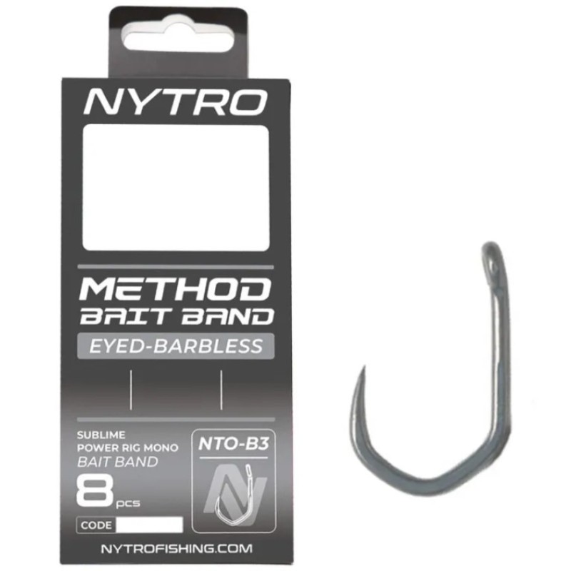Przypon Nytro NTO-B3 Barbless Method Latex Bait Band Ready Tied Rigs 10cm / 0,21mm / hak14 Przypon Nytro NTO-B3 Barbless Method Latex Bait Band Ready Tied Rigs 10cm / 0,21mm / hak14