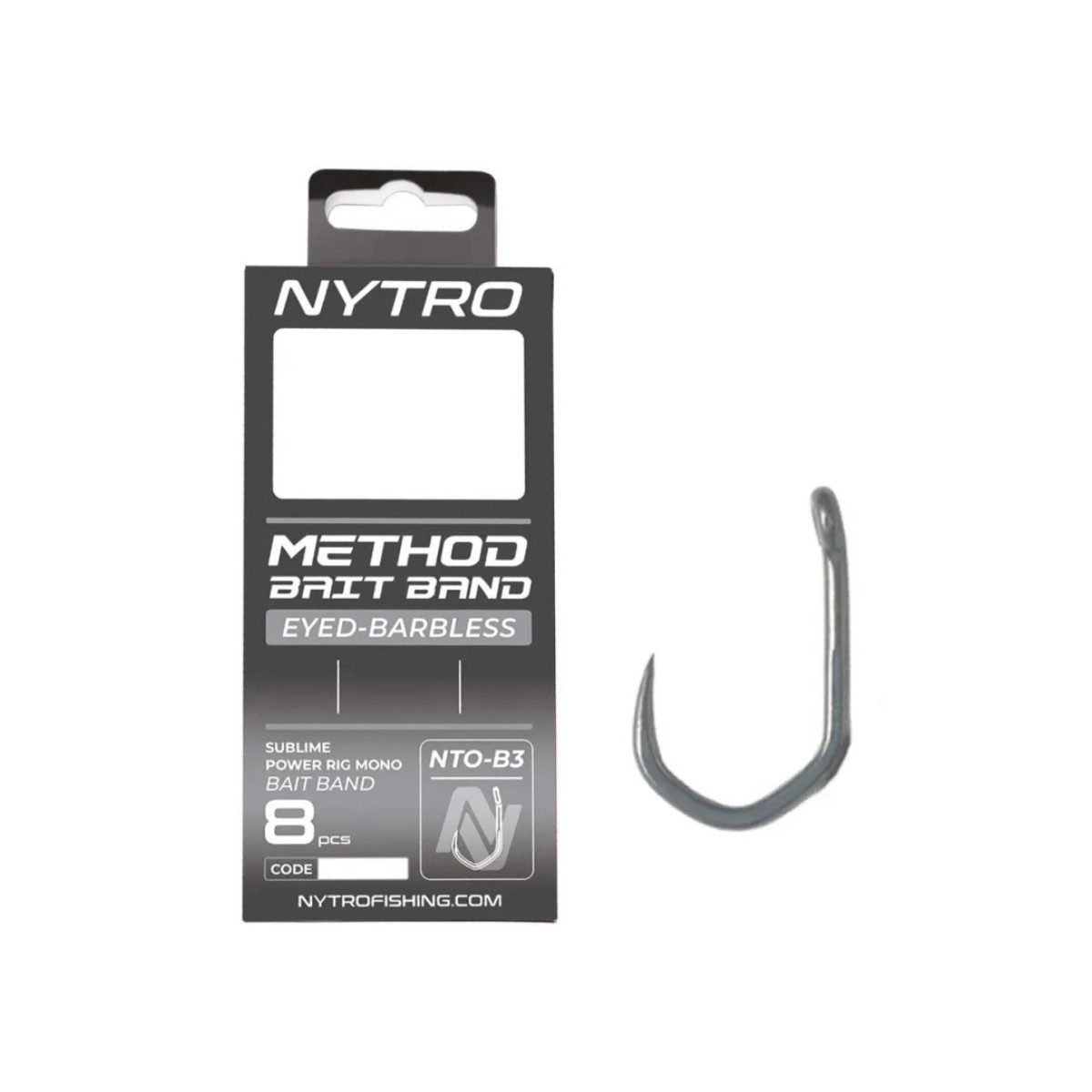 Przypon Nytro NTO-B3 Barbless Method Latex Bait Band Ready Tied Rigs 10cm / 0,19mm / hak16