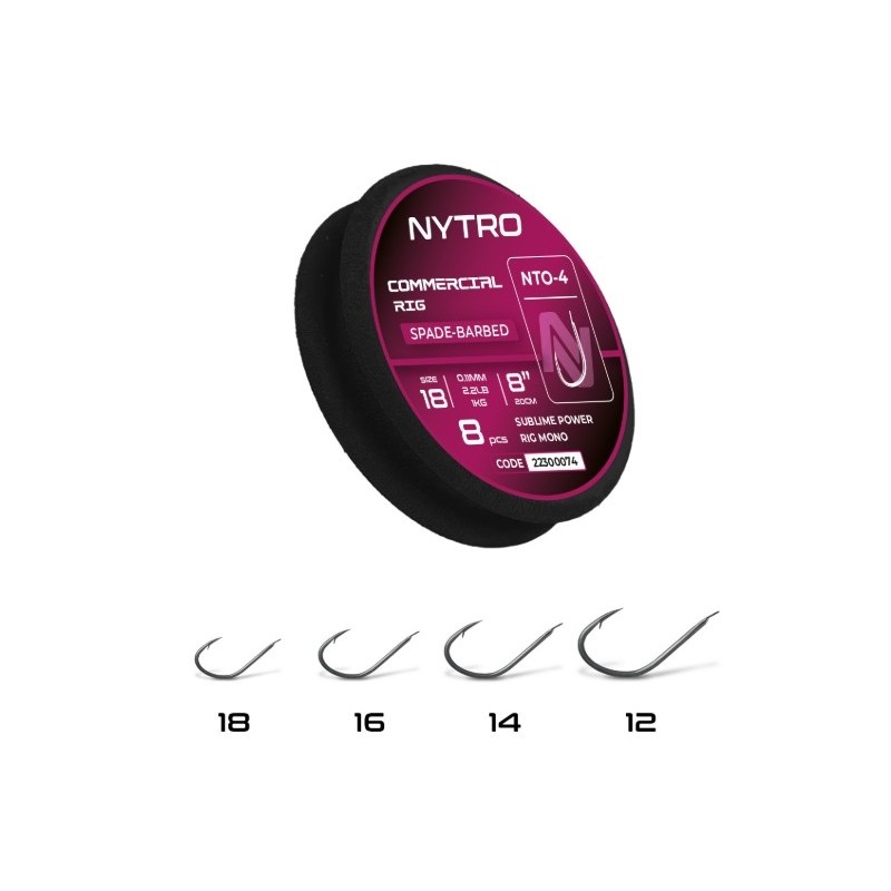 Przypon Nytro NTO4 COMMERCIAL READY TIED RIGS 20cm / 0,11mm / hak16