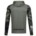Bluza z kapturem i kominem Mikado z filtrem UPF rox.3XL - GREEN CAMO