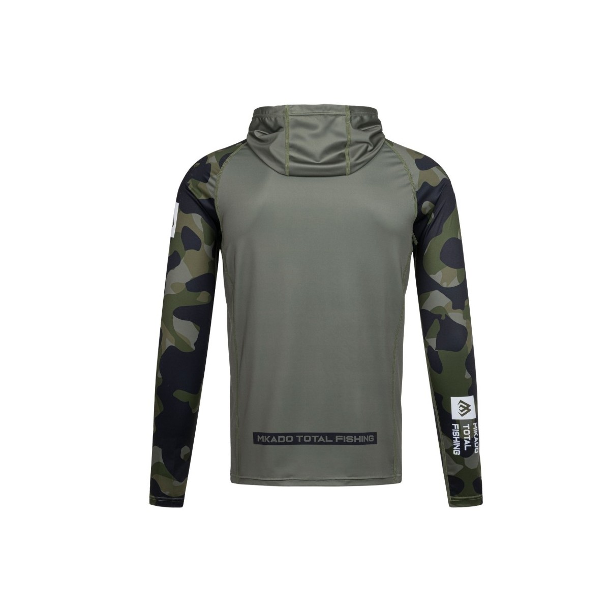 Bluza z kapturem i kominem Mikado z filtrem UPF rox.4XL - GREEN CAMO Bluza z kapturem i kominem Mikado z filtrem UPF rox.4XL - GREEN CAMO
