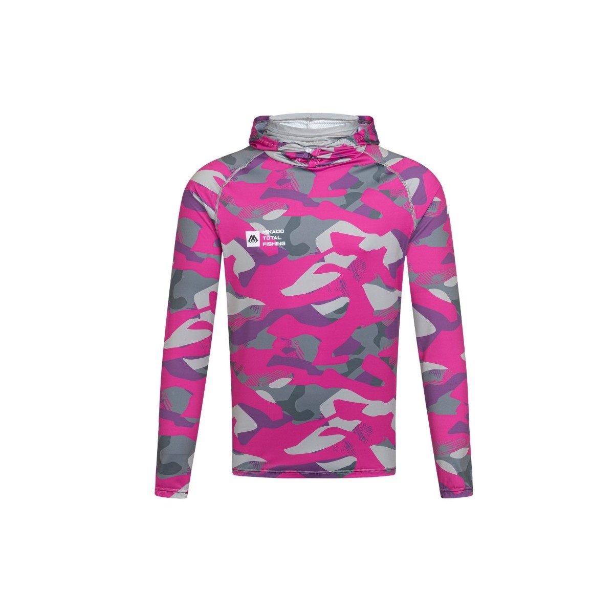 Bluza damska Mikado z kapturem i kominem z filtrem UPF roz.XS - LADY CAMO