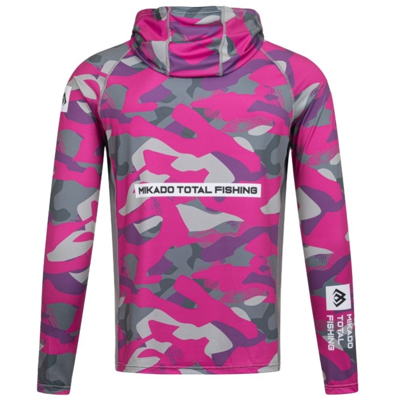 Bluza damska Mikado z kapturem i kominem z filtrem UPF roz.XXL - LADY CAMO