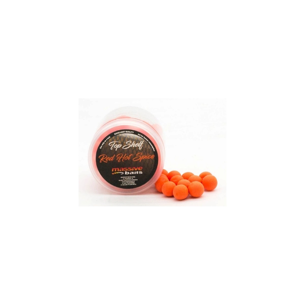 Kulki Massive Baits Top Shelf Pop Ups 14mm - Red Hot Spice