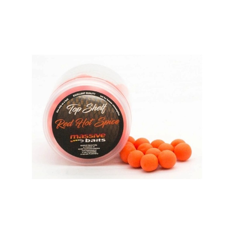 Kulki Massive Baits Top Shelf Pop Ups 14mm - Red Hot Spice