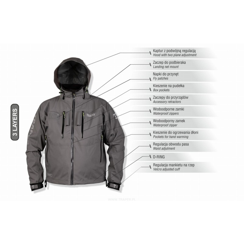 Kurtka Traper MONTANA COOL roz.XL - GREY