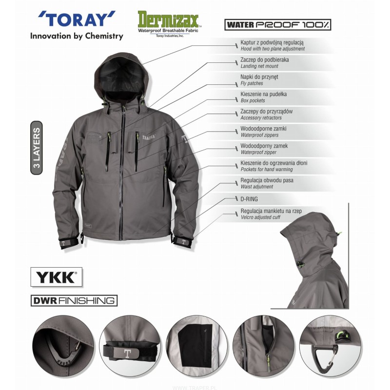 Kurtka Traper MONTANA COOL roz.XXL - GREY Kurtka Traper MONTANA COOL roz.XXL - GREY