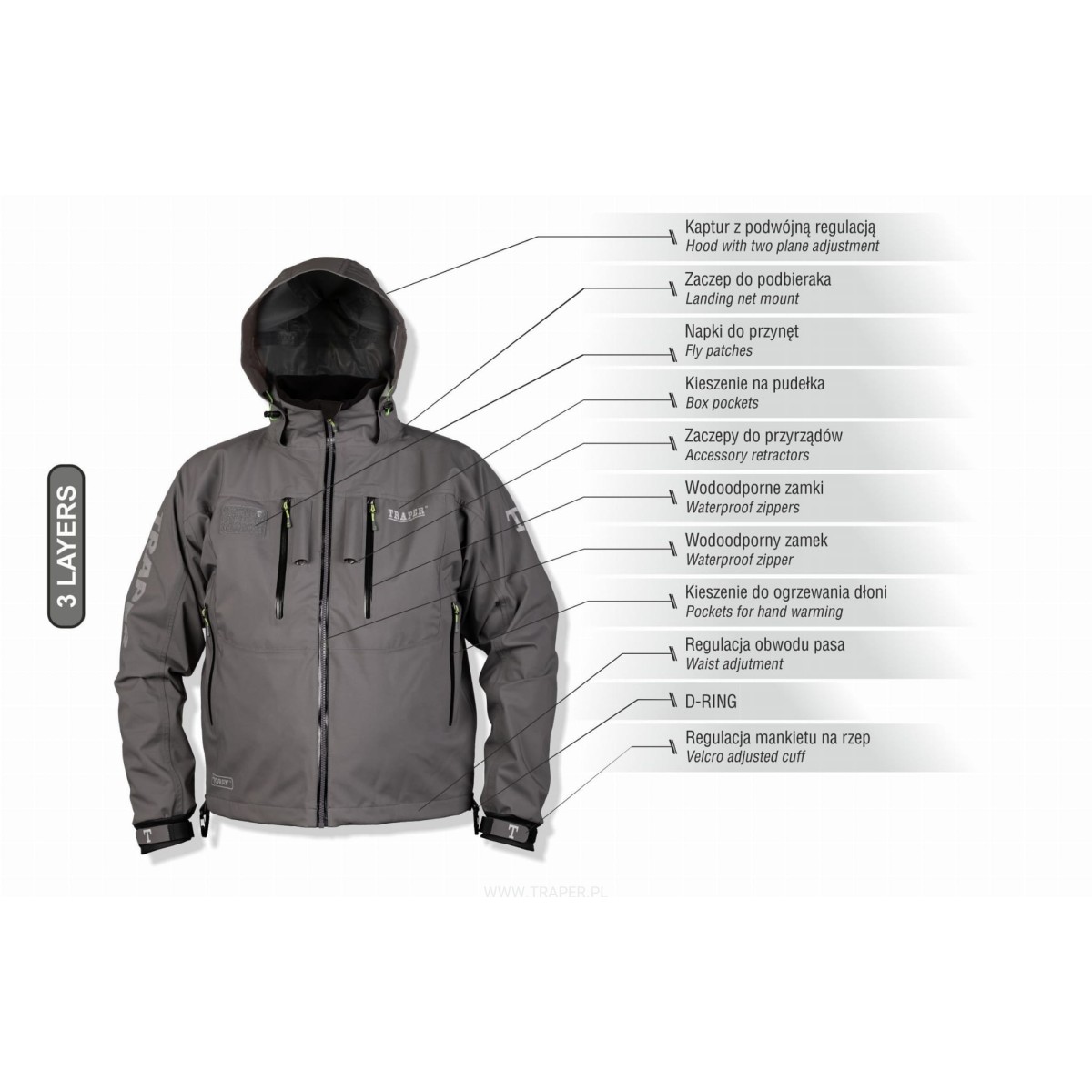 Kurtka Traper MONTANA COOL roz.XXL - GREY Kurtka Traper MONTANA COOL roz.XXL - GREY